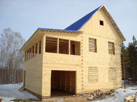 Строительство дома из бруса. Коттедж 4