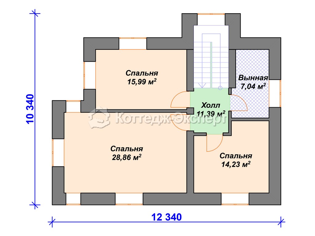 Проект дома К-027. План 2-го этажа