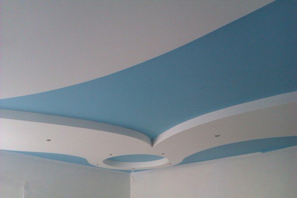 Покраска потолка из гипсокартона